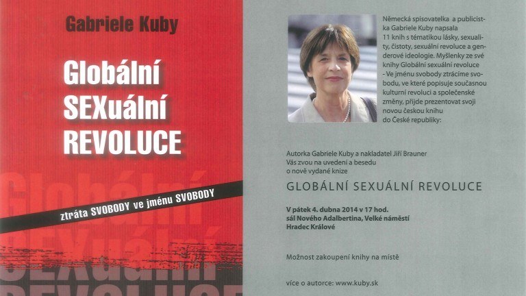 Přednáška Gabriele Kuby v Praze, autorky knihy Globální sexuální revoluce